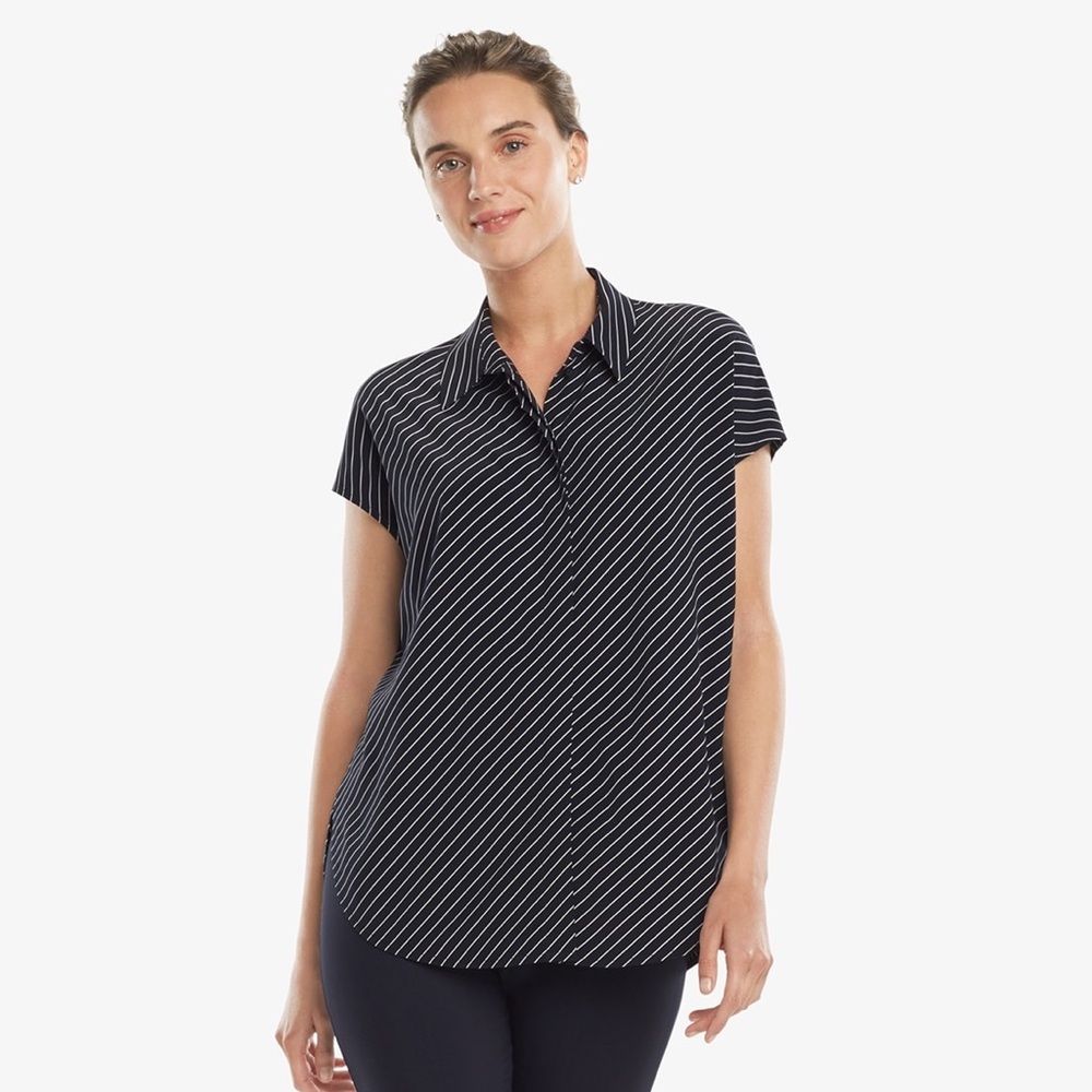 MM LAFLEUR Blume Diagonal Stripe Top